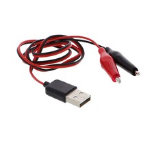 Adapterkabel USB-A auf Krokodilklemme, 5V 60c...