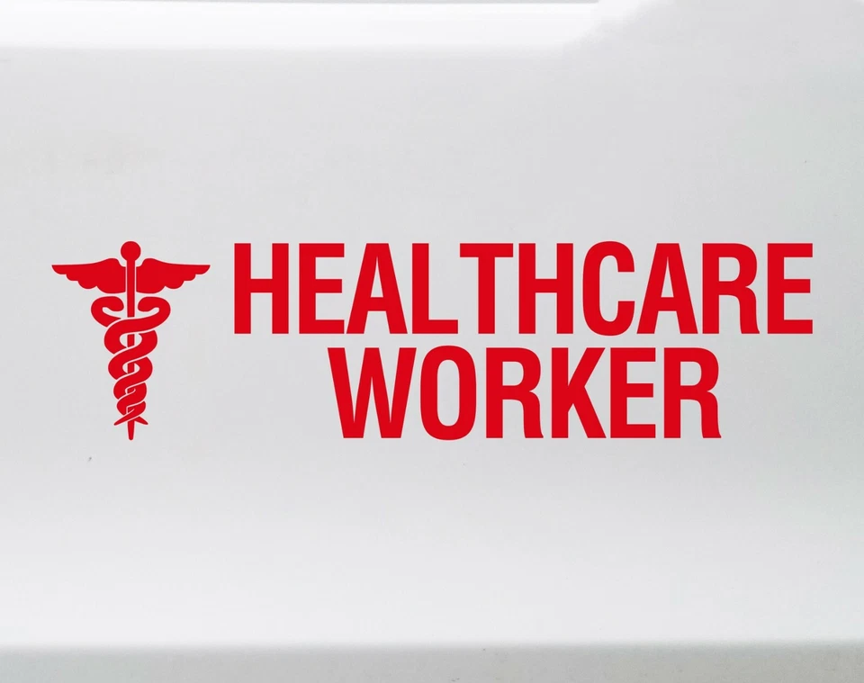 Calcomanía de vinilo para trabajador de la salud - Caduceus enfermera médica urgencias médico troquelado pegatina Foto 3 de 4