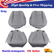 Driver Passenger Bottom Top Back Leather Seat Cover Gray For 2003-06 Navigator