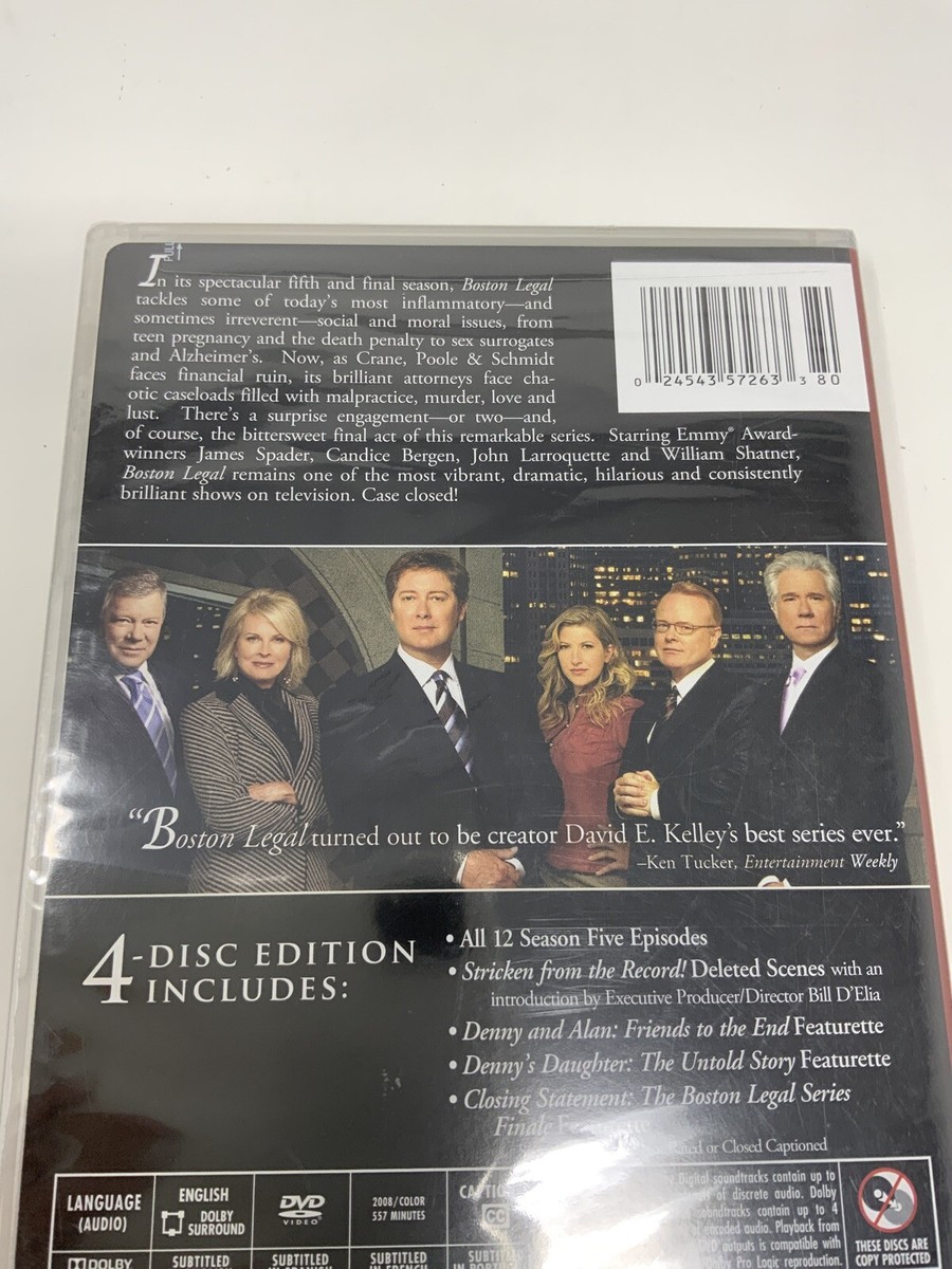 Boston Legal ~ Complete 5th Fifth Season 5 Five ~ BRAND NEW