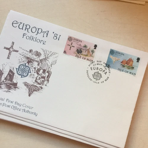 ISLE OF MAN Stamps FDC 1981 FIRST DAY COVER,EUROPA 81 FOLKLORE  Unaddressed WCP