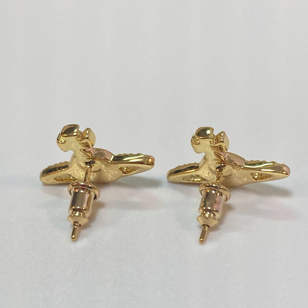 Vivienne Westwood Earrings Pierce Orb Gold 1.7 cm w