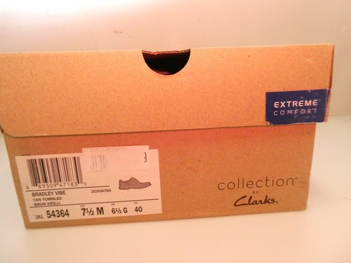 Clarks Men's Bradley Vibe Oxford, Tan Tumbled Leather, 7.5 US - Picture 4 of 5