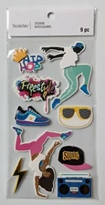 Freestyle Hip Hop Music & Dance Themed Scrapbooking Stickers by Recollections 