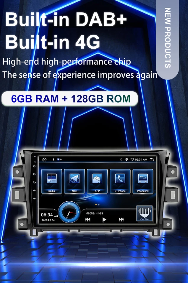 Für Nissan NAVARA/Frontier/NP300 15-18 Autoradio Android14 GPS Navi CarPlay DAB+ - Bild 3 von 4