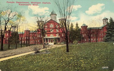 #ad #ad Female Department Michigan Insane Asylum Kalamazoo Michigan c1910 Postcard $9.67