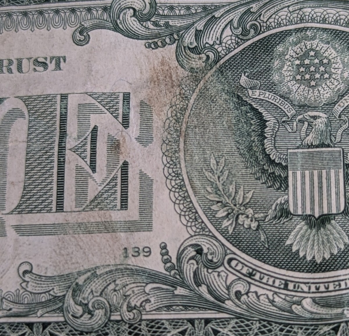 2013 $1 bill fancy serial, zip code & date note 060329 June 03