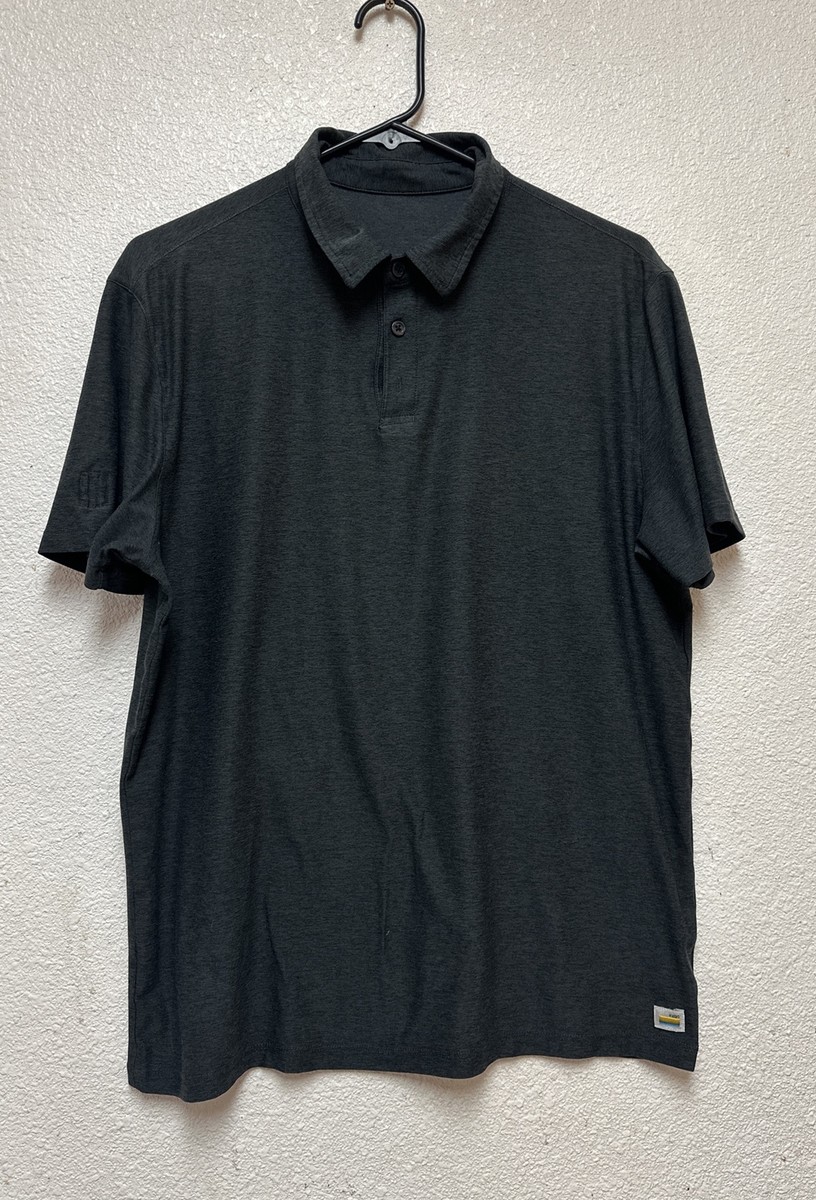 Vuori Men's Charcoal v188 Strato Tech Short Sleeve Polo