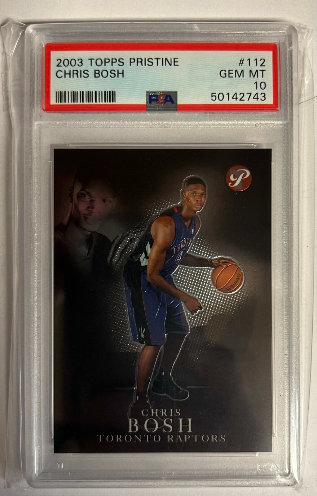 2003-04 Topps Pristine CHRIS BOSH #112 Raptor Rookie RC #331/499 PSA 10 GEM MINT