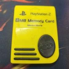 Sony Playstation 2 PS2 Memory Card Official OEM MagicGate 8MB Yellow - HD Card 