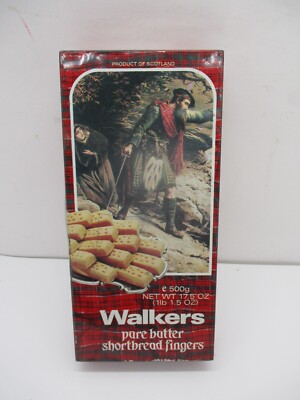 Vintage Walkers Pure Butter Shortbread Metal Tin Scotland