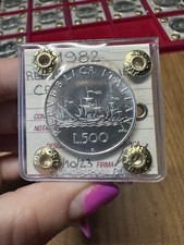 REPÚBLICA ITALIANA MONEDA LIRA 500 CARAVELAS 1982 Sellada FDC SUBALPINA