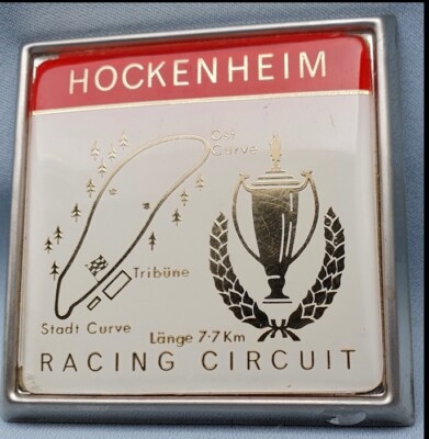 Alte Plakette Grill Badge Oldtimer Hockenheim Formule 1 Ring Racing Circuit