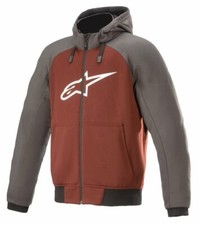 Alpinestars Chrome Sport Hoodie TAR GRAY BURGUNDY Motorcycle Hooded Top Hoody
