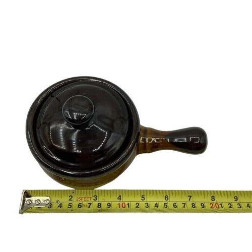 Vintage French Onion Soup Crock Stoneware Bowl With Lid and Handle - 3 Color - Picture 5 of 10