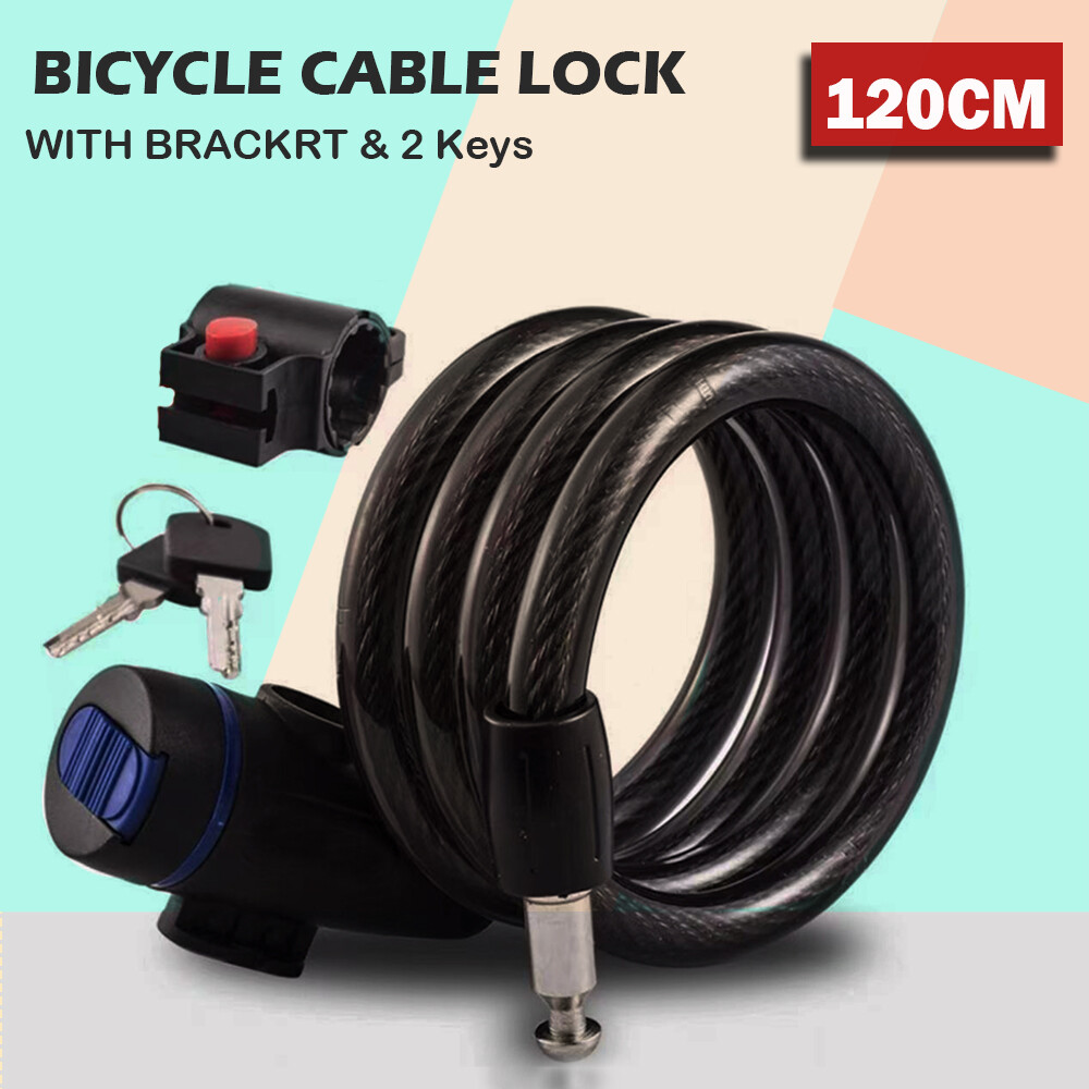 120cm Bicycle Cable Lock Bike Lock Heavy Duty Anti Theft Device w
