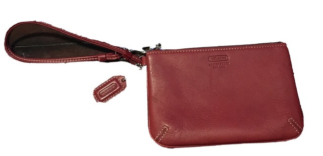 Coach Legacy Red Leather Medium Wristlet Wallet | eBay