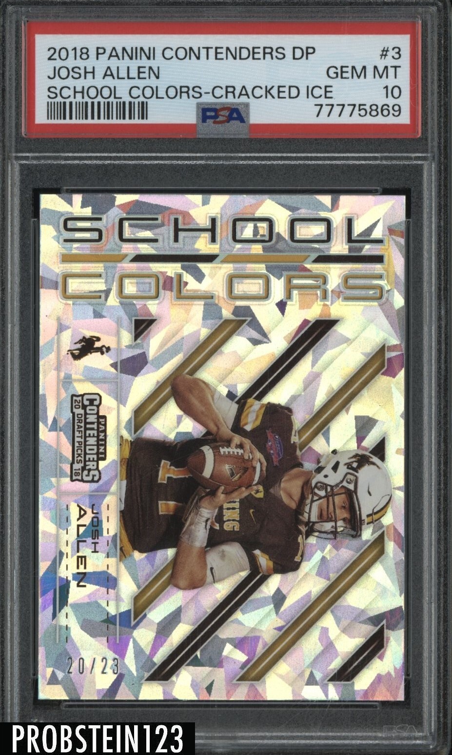 Josh Allen Panini Contenders Draft Picks School Colors #3 Cracked Ice