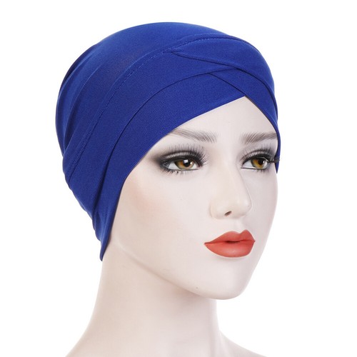 Women Muslim Stretch Turban Chemo Cap Hair Loss Head Scarf Wrap Cover Plain^ ~ - Picture 33 of 50