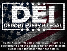 DEI Deport Every Illegal Car Truck Van Window Vinyl Decal US Seller