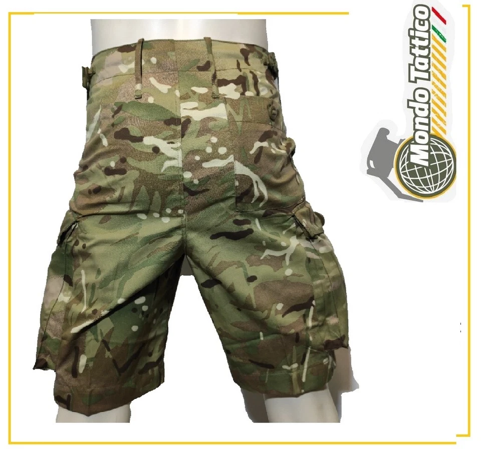 Bermuda Uomo Cargo Shorts Tasche Laterali Pantaloni Corti Multi-tasche mimetico - Immagine 3 di 3