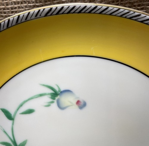 Noritake Japan 9 3/4" Two Handled Cake Plate Hand Painted Red Backstamp #27 - Picture 7 of 12