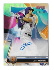 2020 Bowman's Best Best of '20 Autographs Blue Refractors #B20JM Jeff McNeil/150