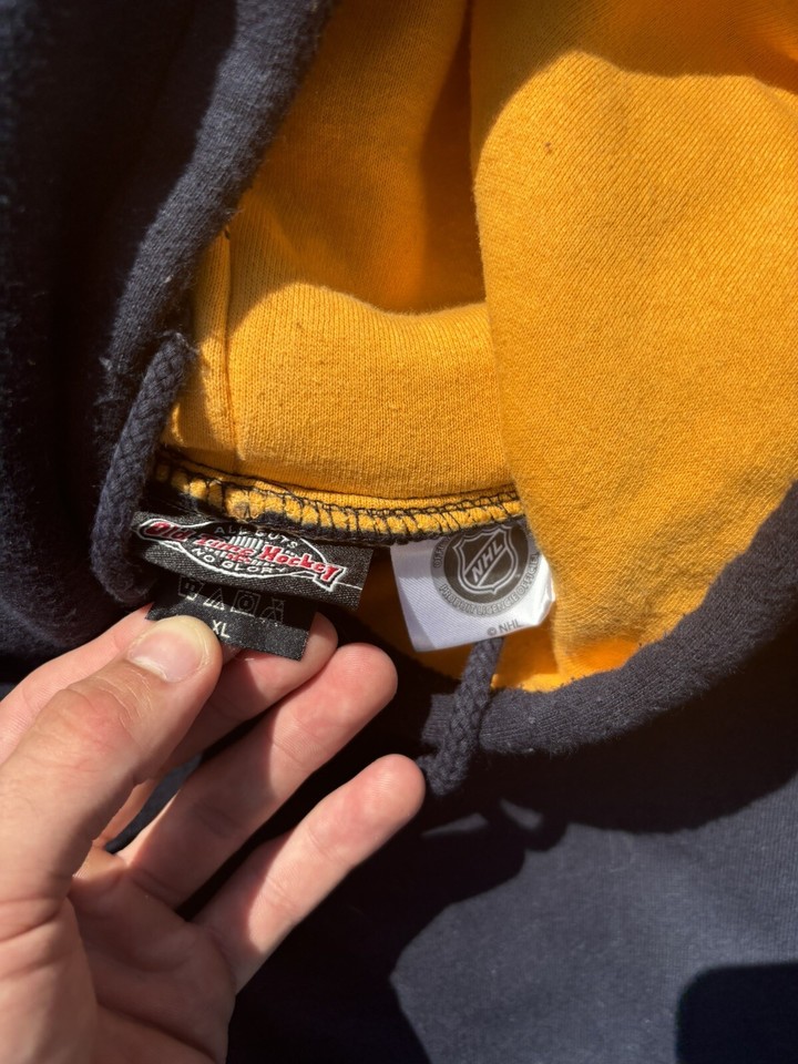 Atlanta Thrashers Logo Dark Blue NHL Hoodie Size XL VTG Sweatshirt Old