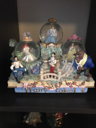 Disney Princess Fairy Tales Musical Snow Globe Share a Dream is Wish Heart Makes