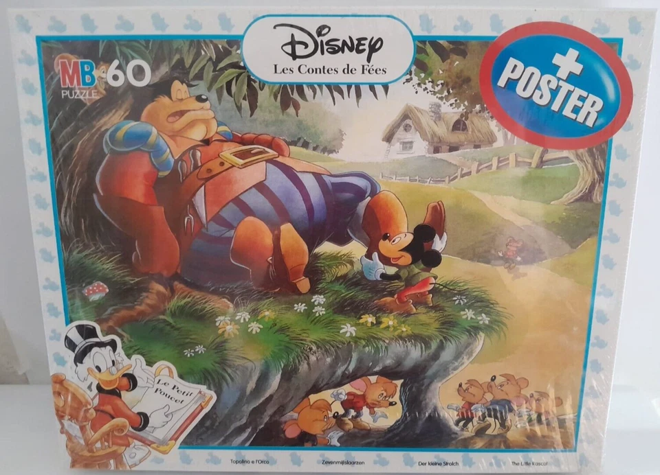 MB Puzzle Disney - Micky Maus Und Der Oger - 60 Teile Hasbro 1993 - Bild 1 von 1