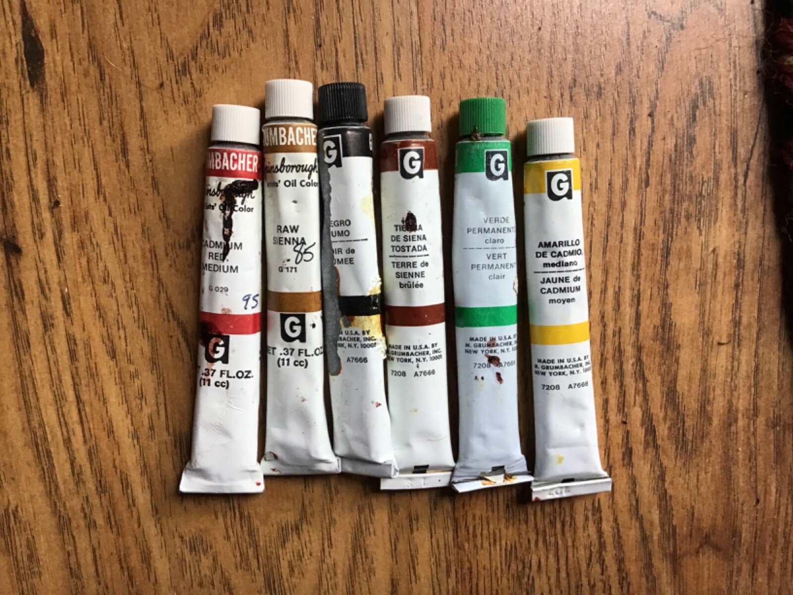 Grumbacher Oil Paints 37ml Lot Of 5 eBay