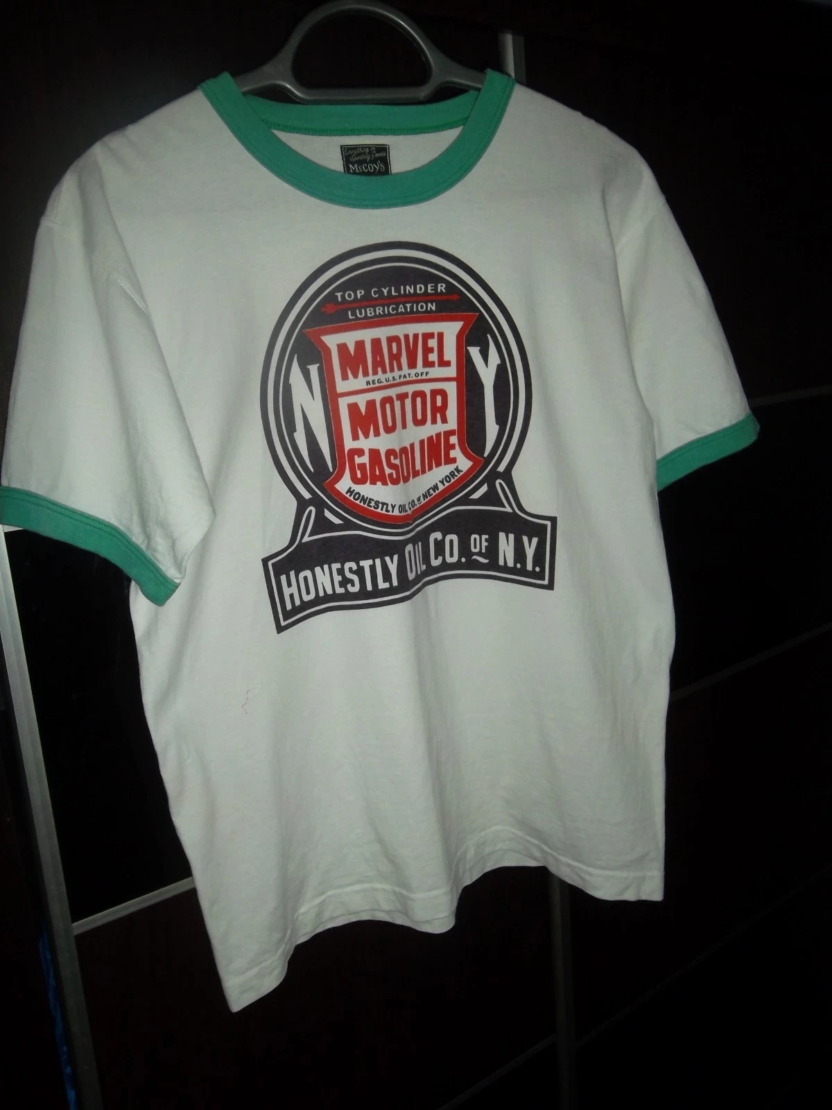 THE REAL MCCOYS T shirt à bagues blanches M 38 wtaps Supreme Bathing Singe lvc vintage RARE