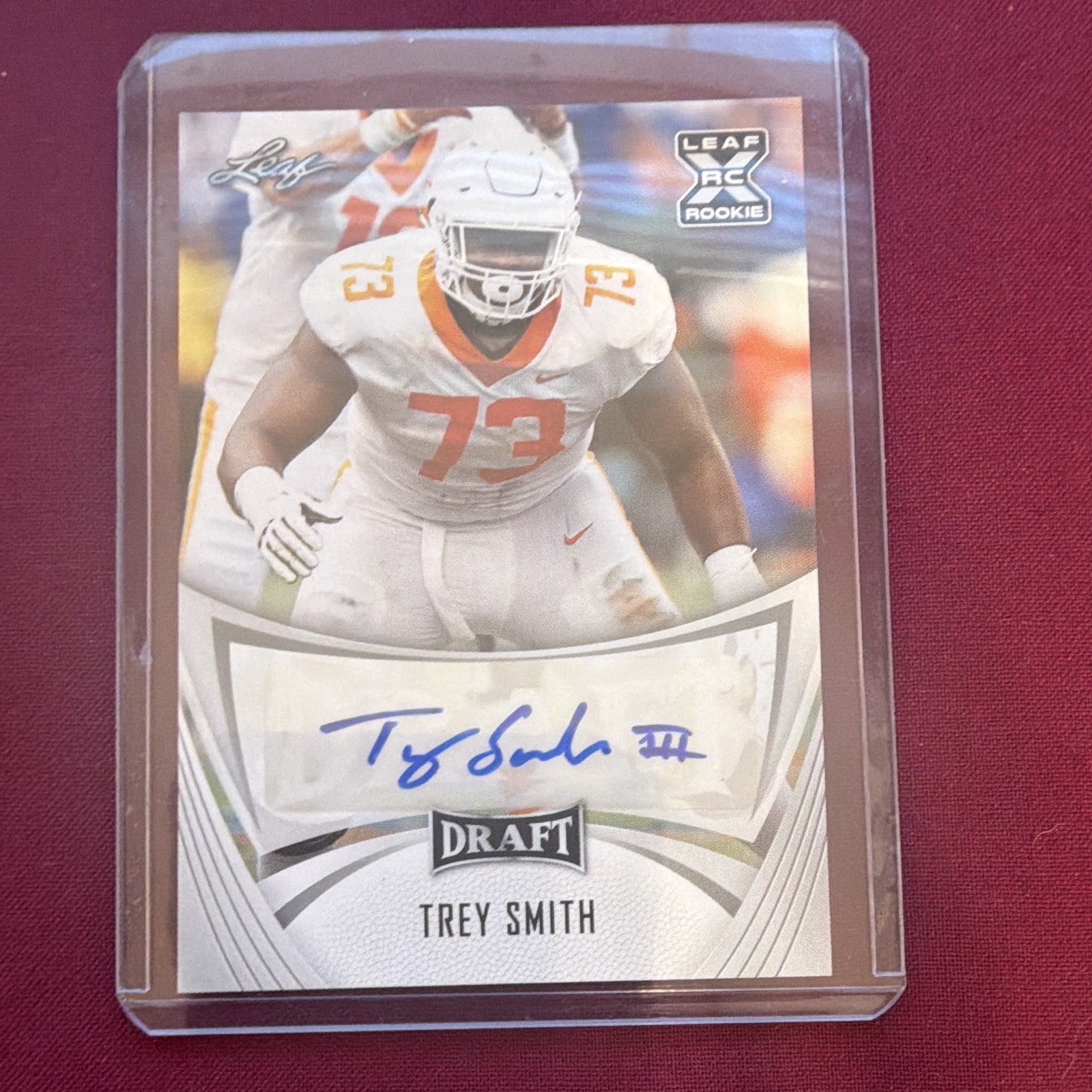Leaf 2021 Leaf Draft - Autographs Trey Smith Tennessee #BA-TS4 Base (Auto RC)