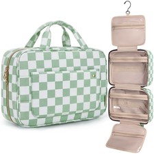 BAGSMART Toiletry Bag Travel Bag with Hanging Hook, Water-resistant Makeup Cosme