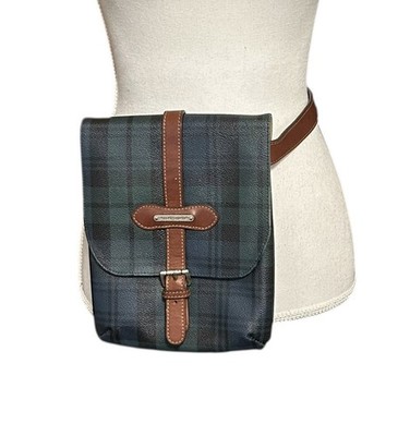 VTG Ralph Lauren Blackwatch Plaid Sacoche Waist Belt Bag 90s Classic Tartan HTF