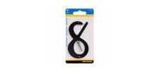 House Address Number 8, Nail-On, Black Finished Aluminum, 4-In.