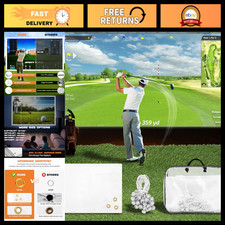 HD Golf Simulator Impact Screen - 4mm Thick, Quiet Mesh, Reinforced Grommets, St