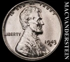 1943-D Lincoln Wheat Cent - Choice Gem Brilliant Uncirculated  No Reserve #L5188