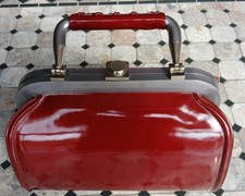 Splendida borsa da donna vintage con apertura a scatto "stile medico" doctor bag