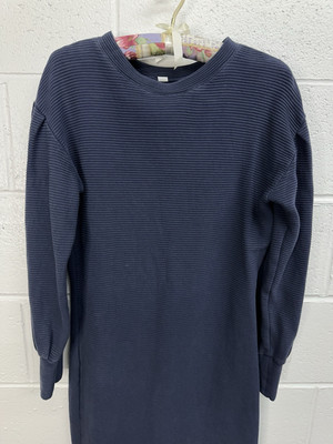 Albion Fit Ribbed Sweater Dress / Navy Blue / Women s Size Small Tall