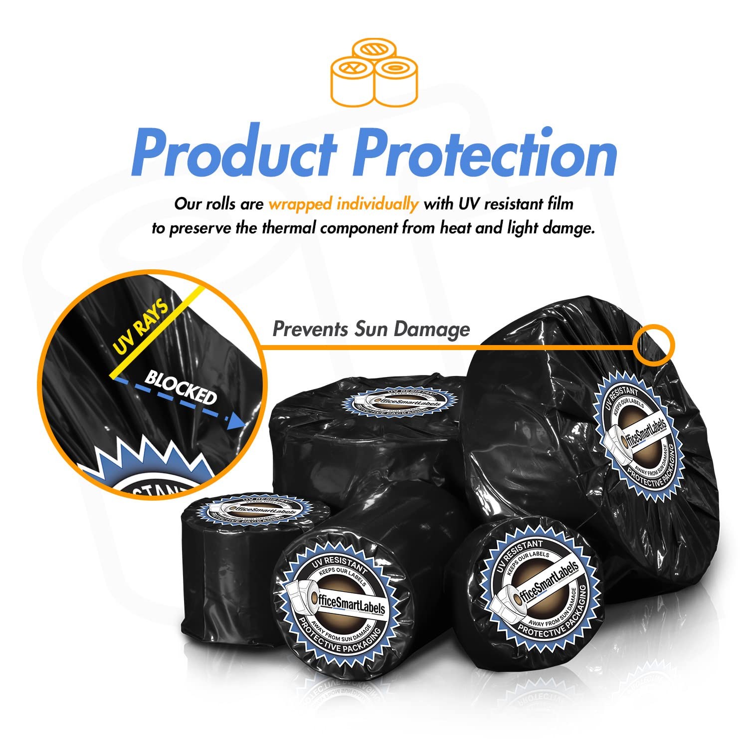 OfficeSmartLabels ZE1114100 [ 1.25" x 1" ] Direct Thermal Labels, Compatible ...