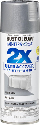 Rust-Oleum Painter's Touch 2X Spray Paint 11oz   Metallic Aluminum