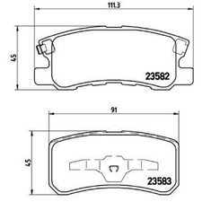 Satz Bremsbeläge Bremsklötze hinten für Jeep Compass MK49 Patriot MK74 | 2444