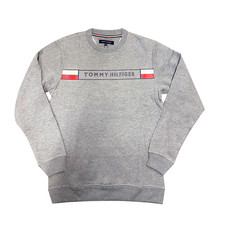 Image of Tommy HIlfiger Mens Sweatshirt Long Sleeve pullover Tape Logo S-2XL | RRP £90