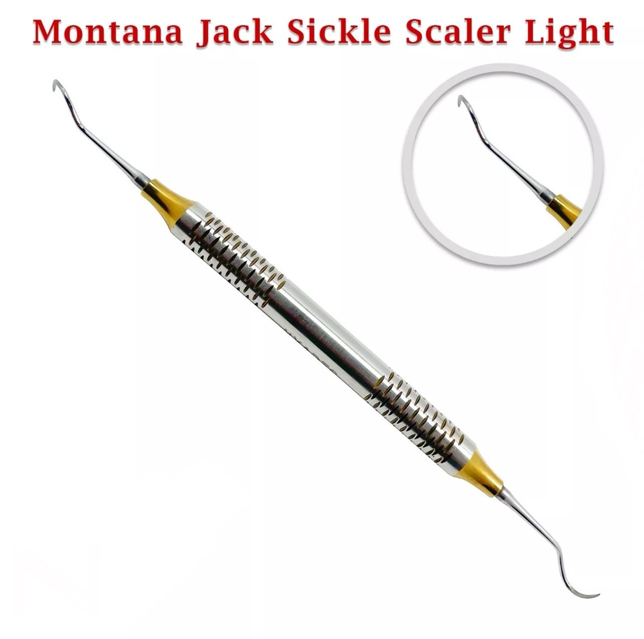 10X Periodontal Montana Jack Sickle Scaler Light Double Ended Dental Instruments