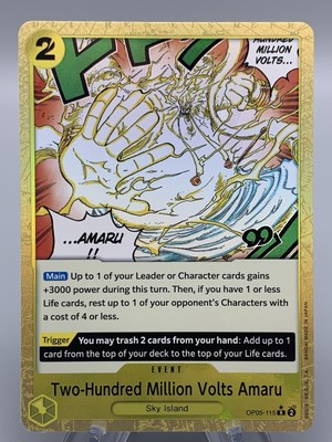 Two-Hundred Million Volts Amaru OP05-115 - R - PRB-01 ALT ART - One Piece TCG EN