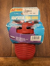 Valterra F02-3101 RV Drain Hose Connection EZ Coupler Valve Adapter - Red