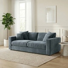 Deluxe Plush Fabric Large Fullback Sofa 2+3 Seater Removable Couch Seat&Covers