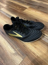 Men  s Brooks QWK III Running Shoes Spikes Men's Black And Gold Size 9.5
