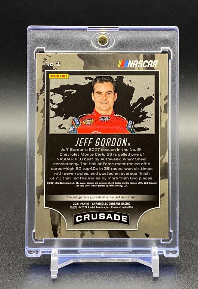 Jeff Gordon - Panini Chronicles Racing Crusade 2021 automático/autógrafo #1 Foto 2 de 4